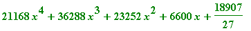 21168*x^4+36288*x^3+23252*x^2+6600*x+18907/27
